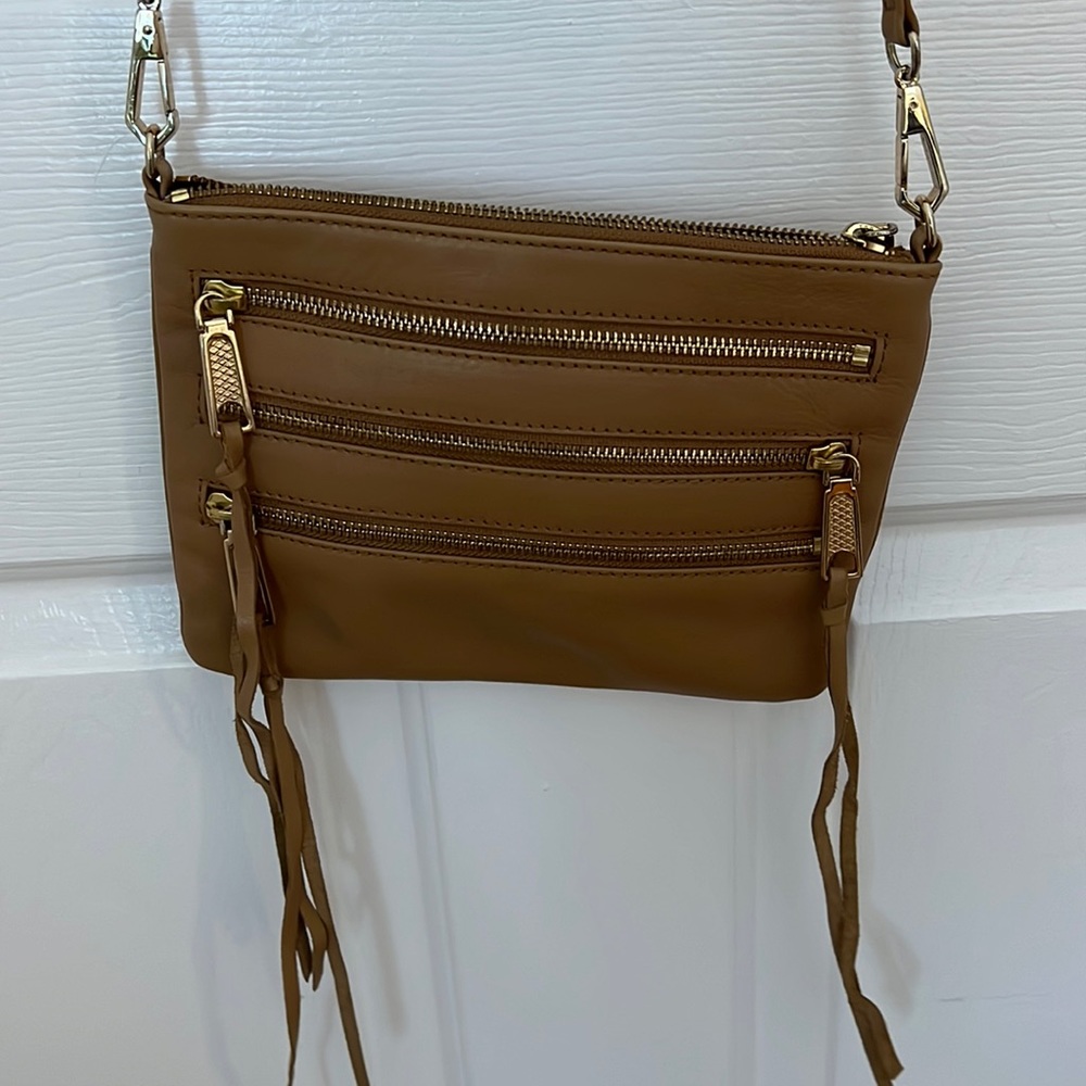 Rebecca Minkoff Tan Handbag with zippers